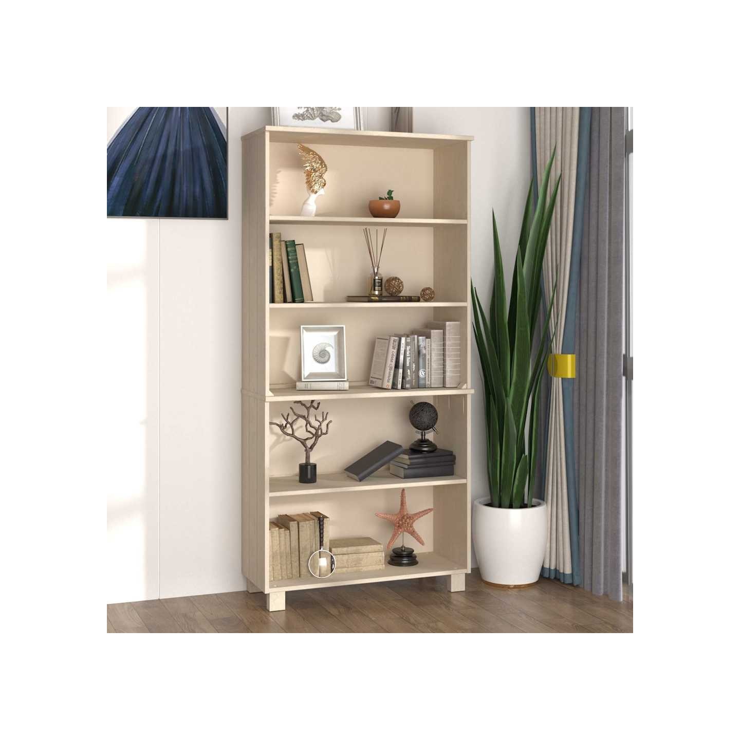 Buffet HAMAR Bois massif de pin Marron miel