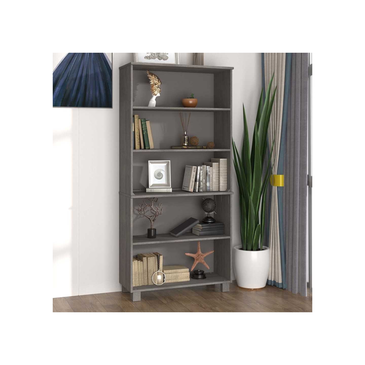Buffet HAMAR Bois massif de pin Gris clair