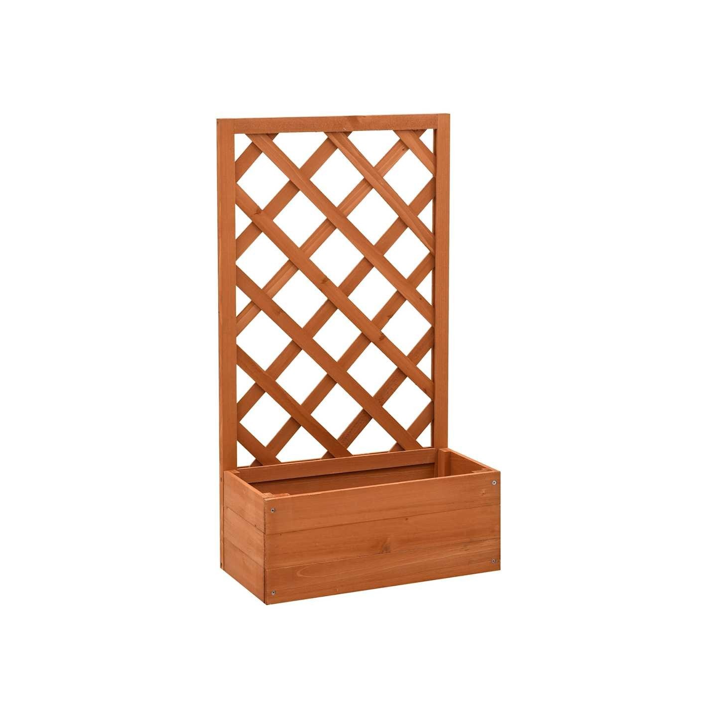 Jardinière à treillis de jardin Orange 50x25x90cm Bois de sapin