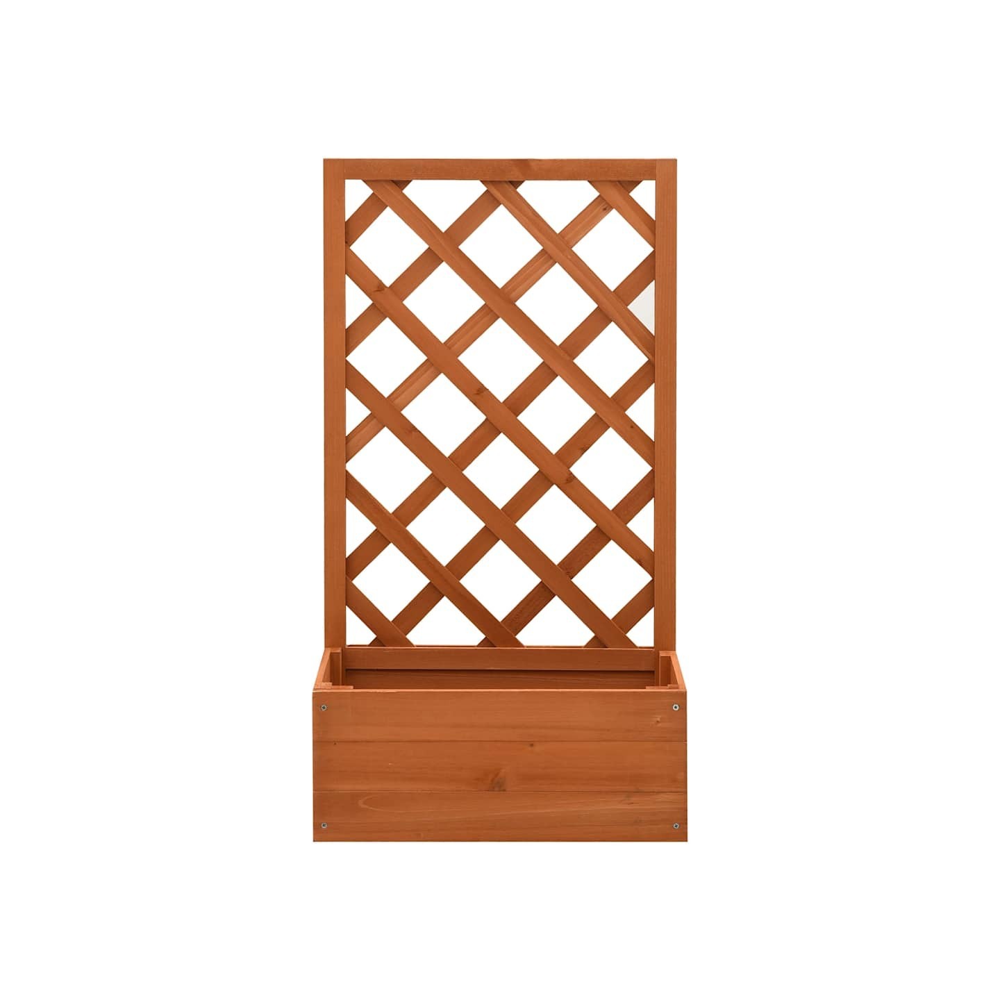 Jardinière à treillis de jardin Orange 50x25x90cm Bois de sapin