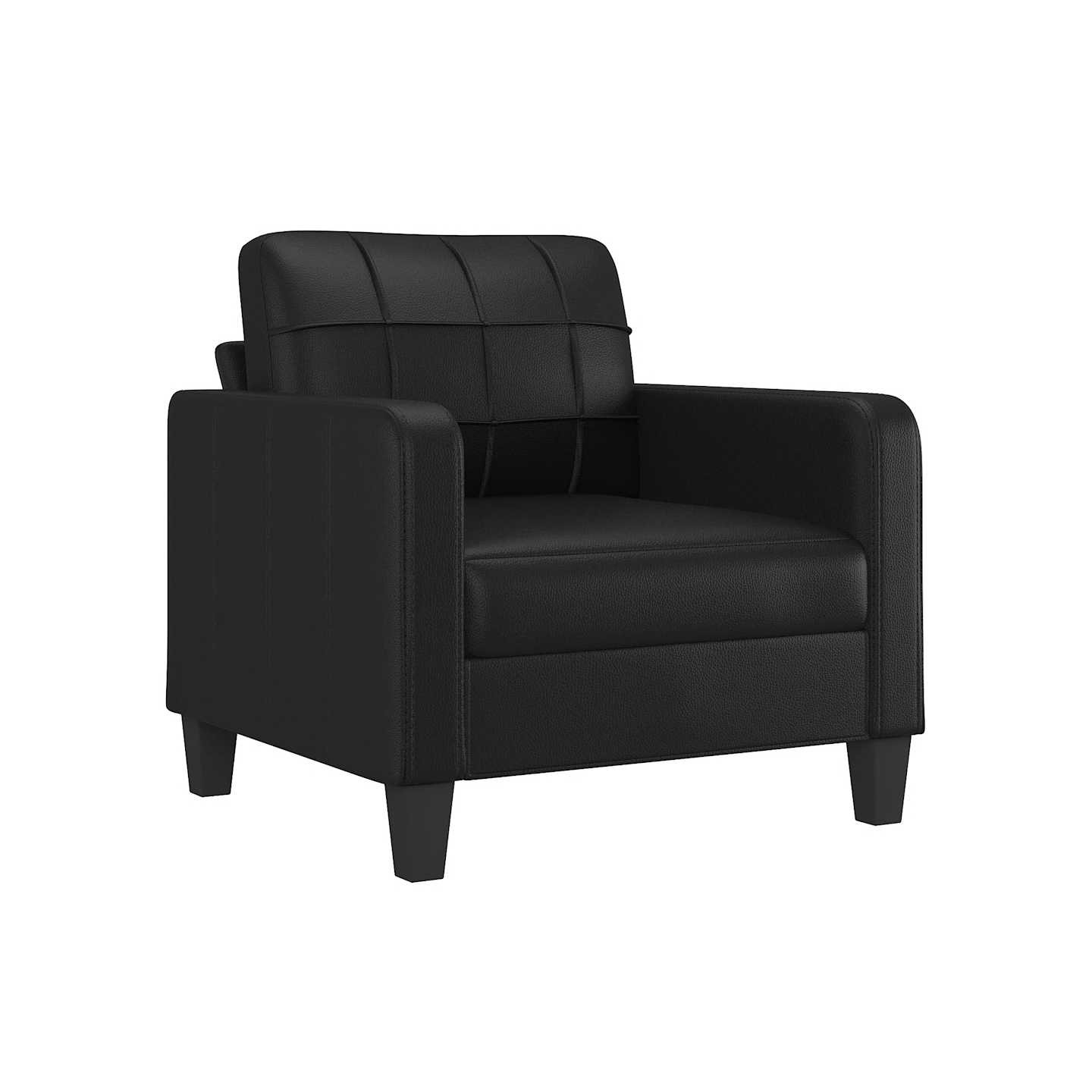 Fauteuil Noir 60 cm Similicuir