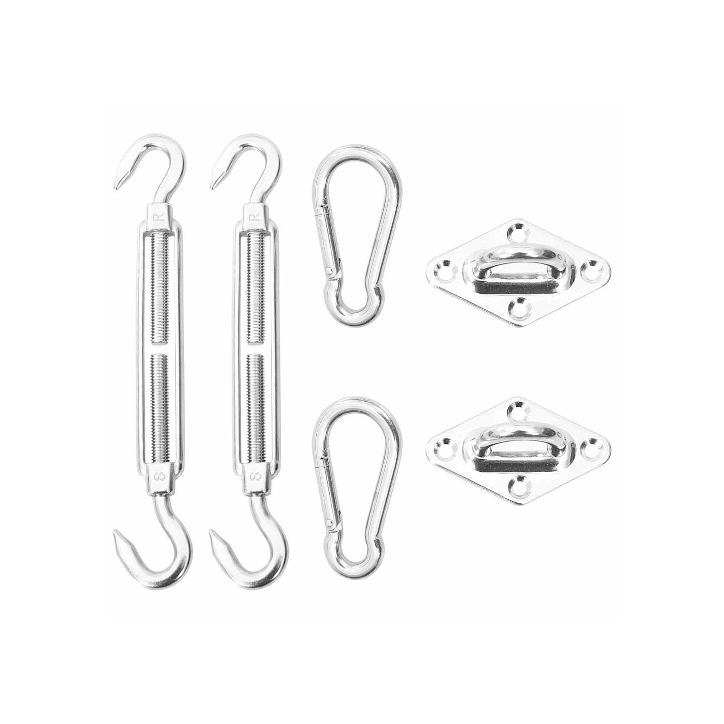 Kit de montage de voile d'ombrage 6 pcs Acier inoxydable