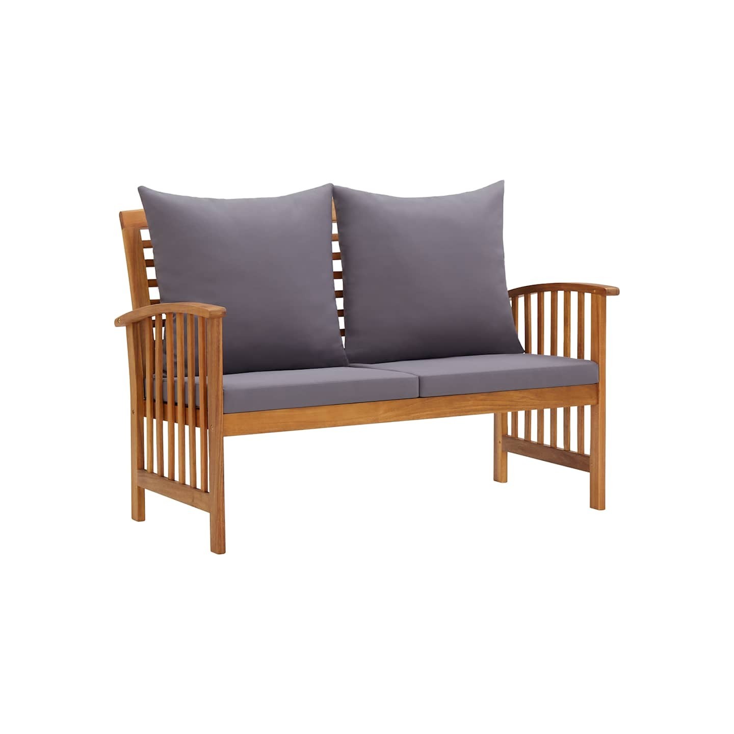 Banc de jardin avec coussins 119 cm Bois solide d'acacia