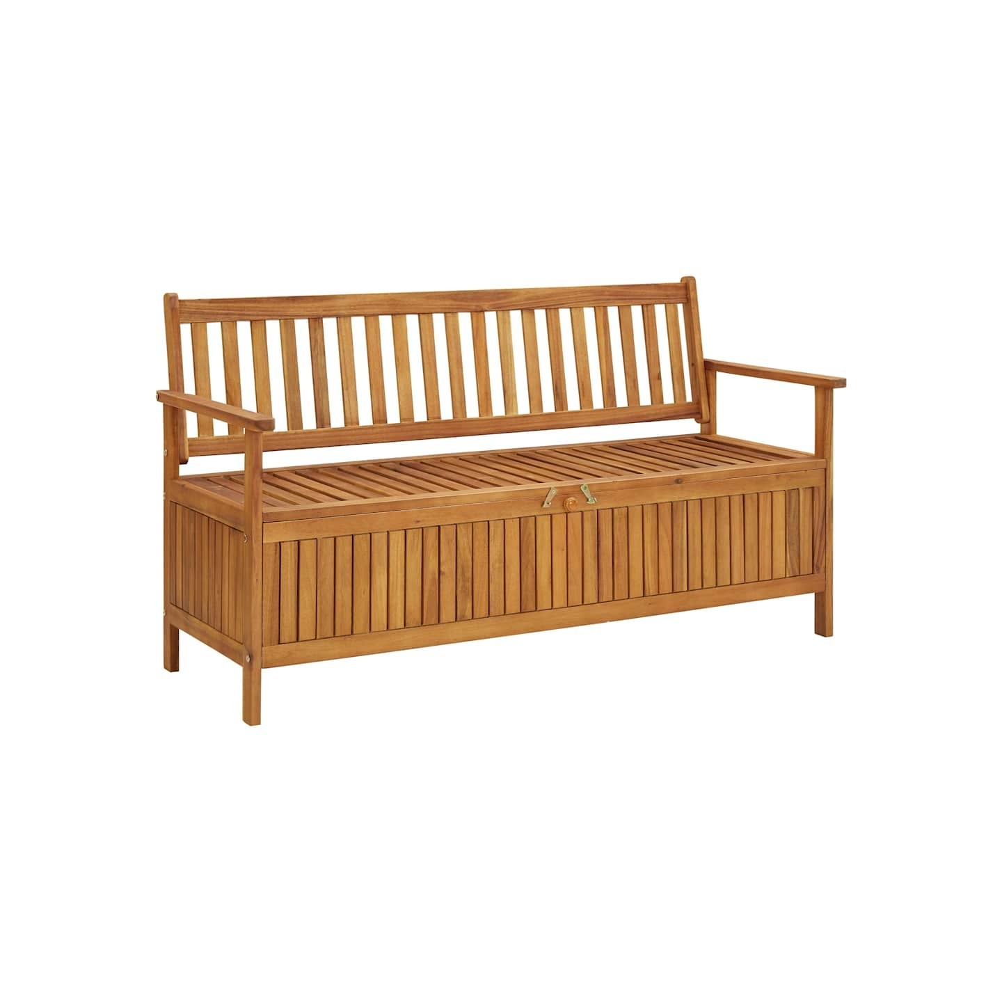 Banc de rangement de jardin 148 cm bois d'acacia solide