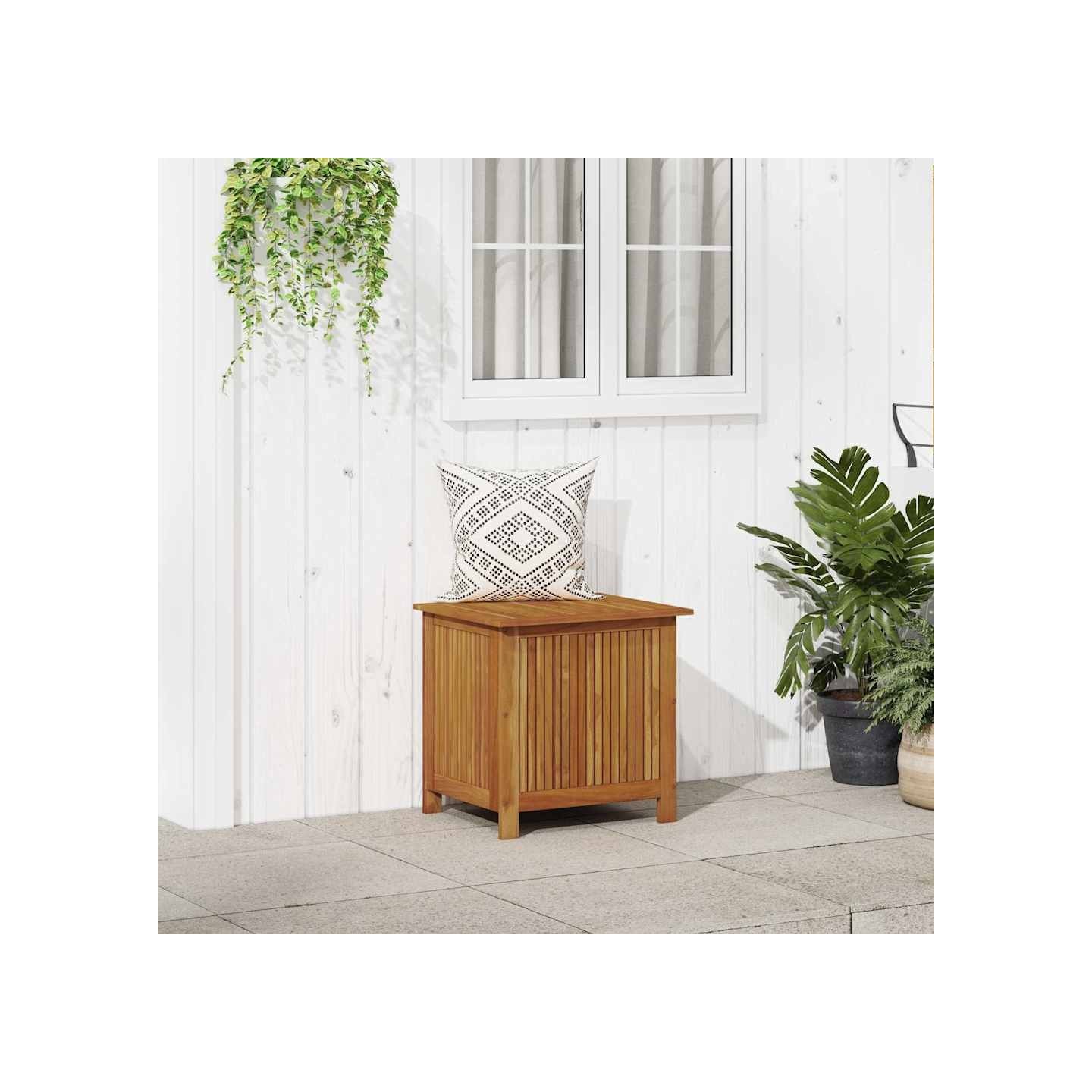 Boîte de rangement de jardin 60x50x58 cm Bois d'acacia solide
