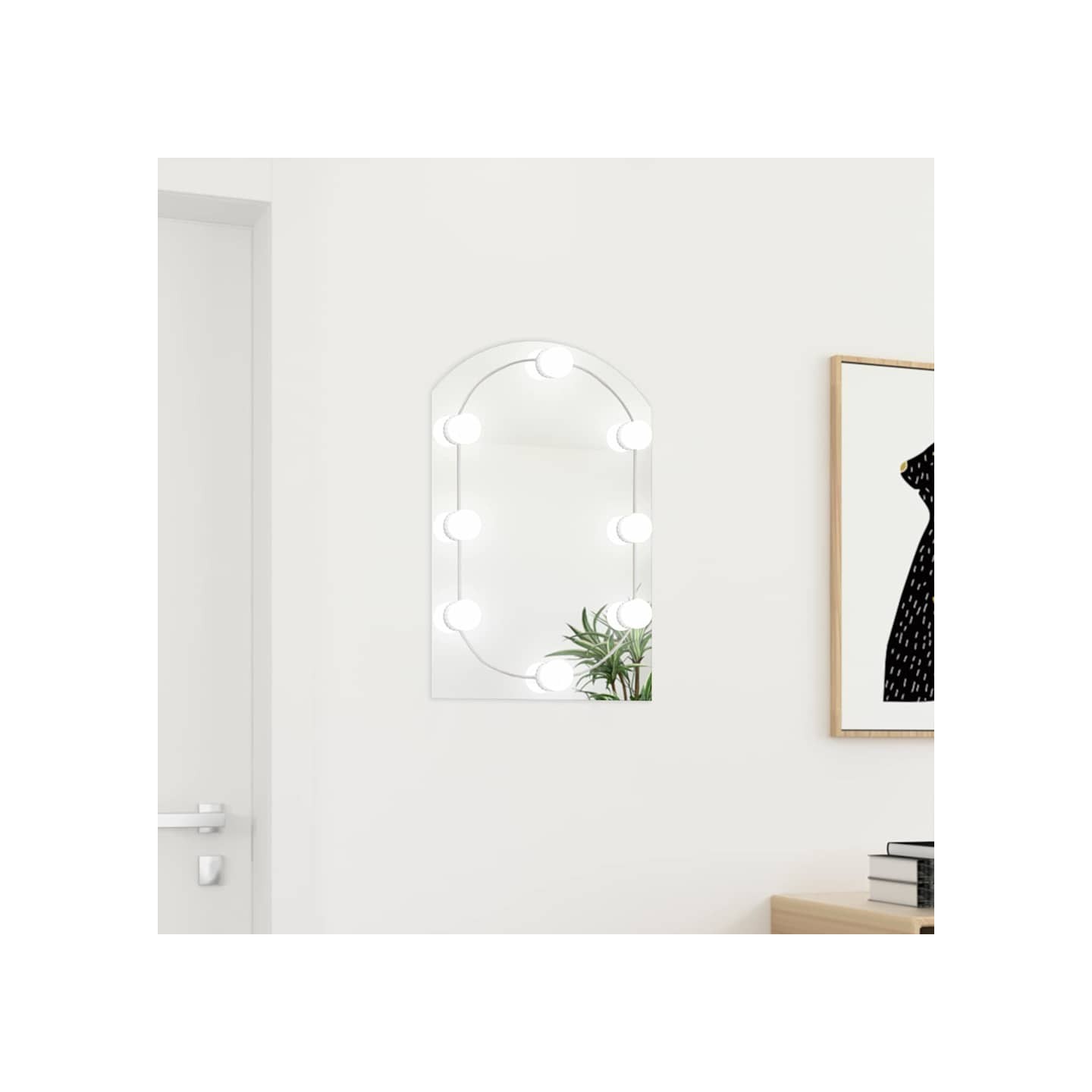 Miroir avec éclairage LED 60x40 cm Verre Arche