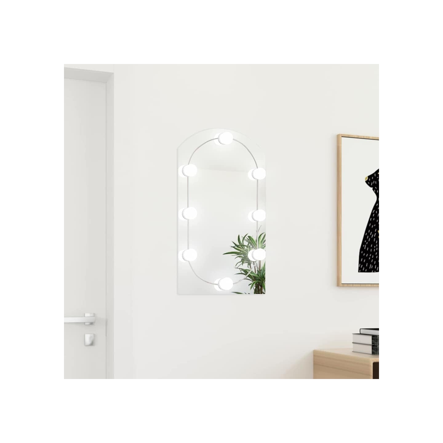 Miroir avec éclairage LED 70x40 cm Verre Arche