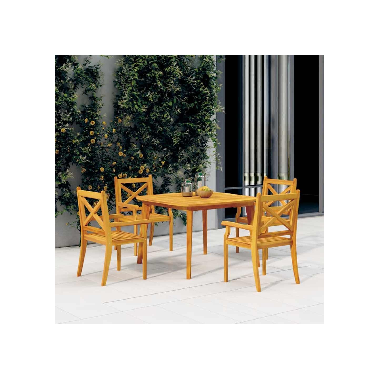 Table de jardin 110x110x75 cm Bois d'acacia solide