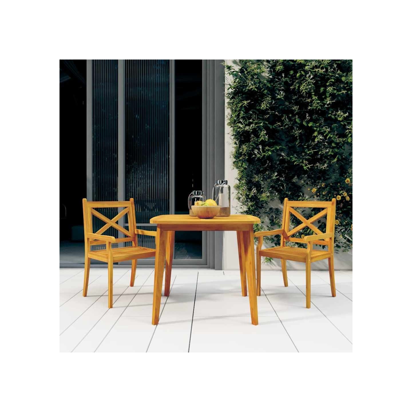 Table de jardin 85x85x75 cm Bois d'acacia solide