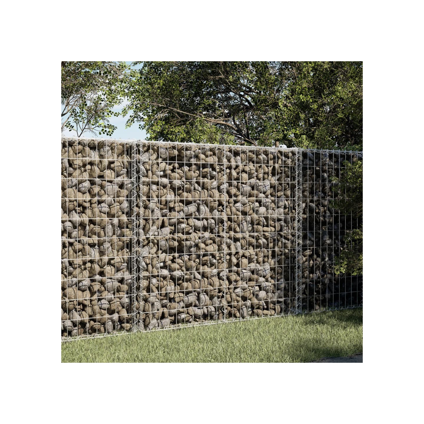 Panier gabion avec couvercle 100x50x100 cm fer galvanisé