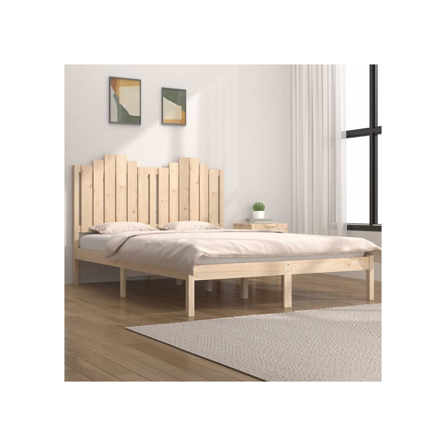 Cadre de lit sans matelas bois massif