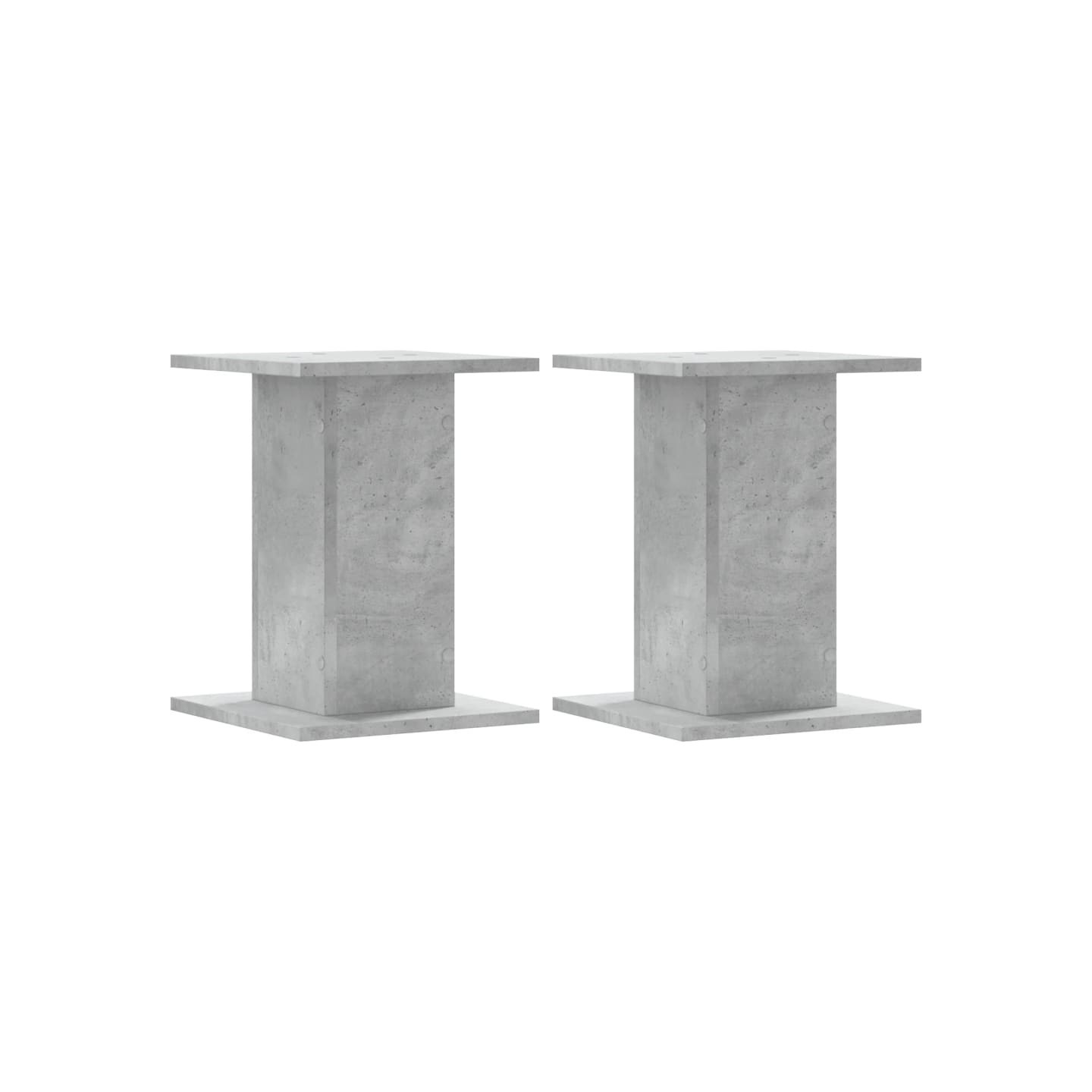 Supports pour plantes 2 pcs gris béton bois d'ingénierie