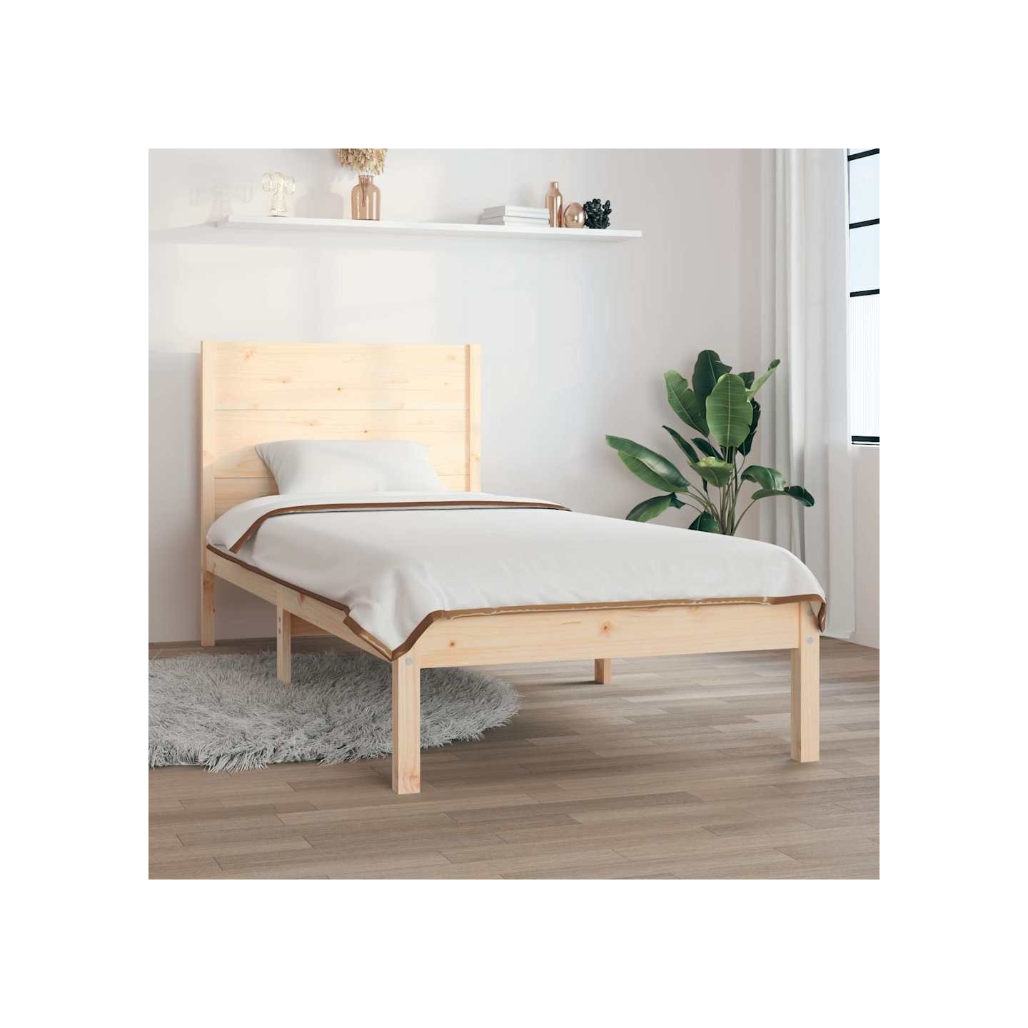 Cadre de lit sans matelas 90x200 cm bois de pin massif