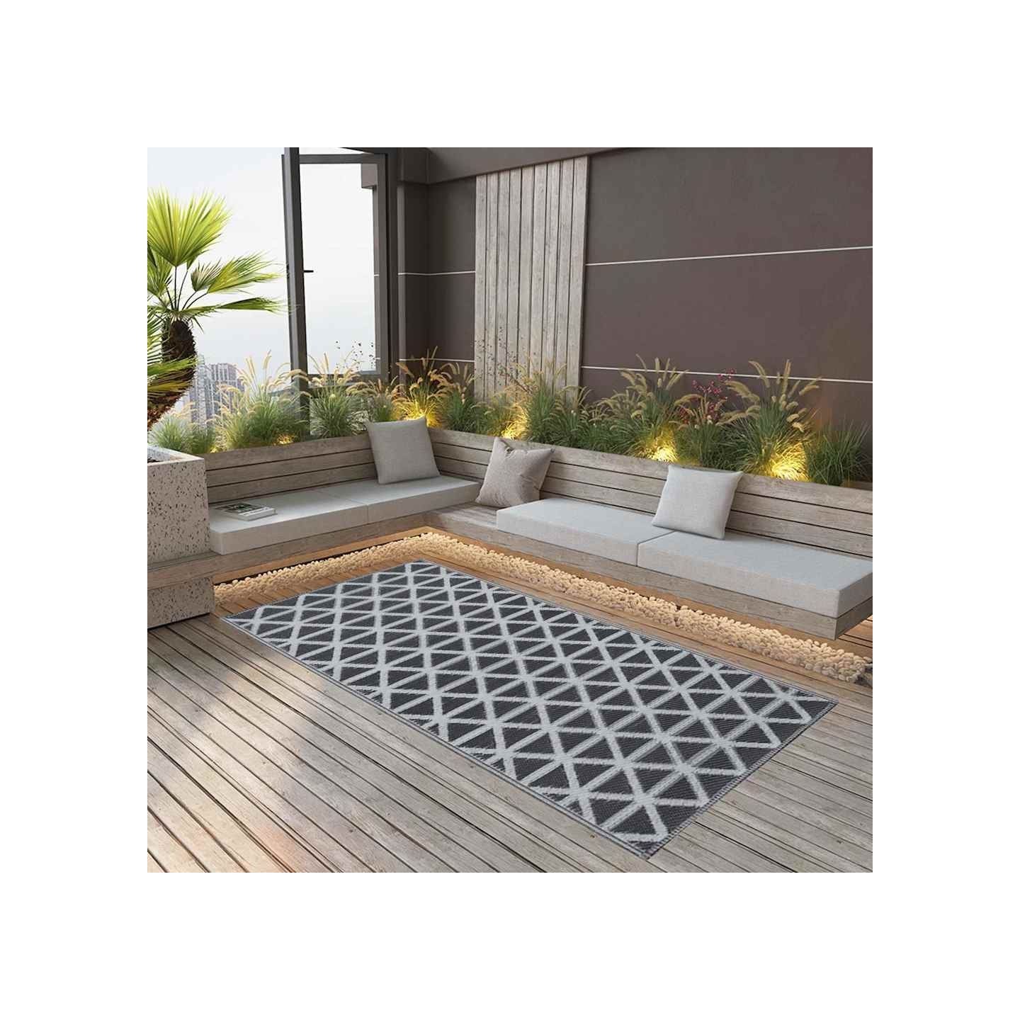 Tapis d'extérieur ARAKIL Noir 160x230 cm PP