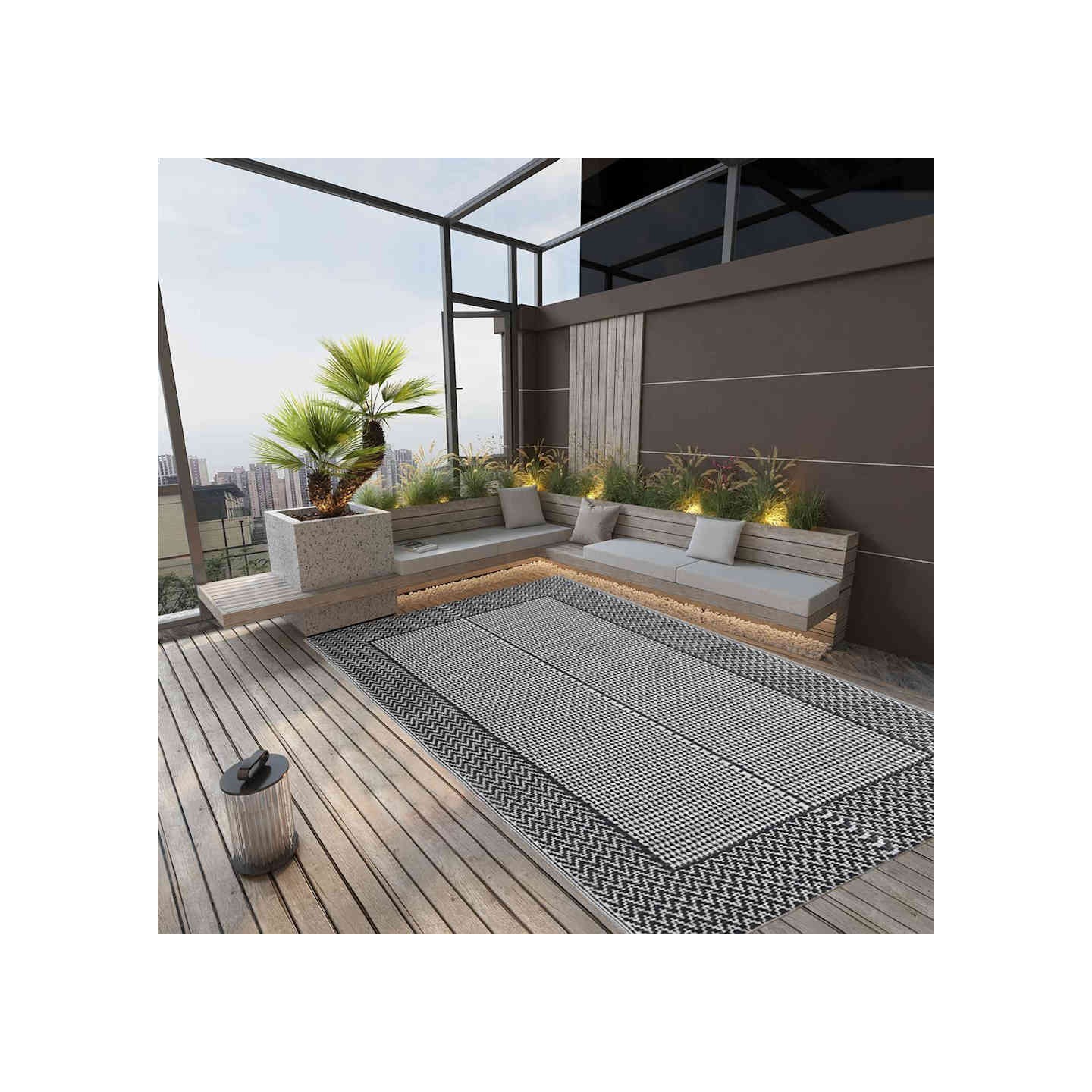 Tapis d'extérieur ARAKIL Gris 160x230 cm PP