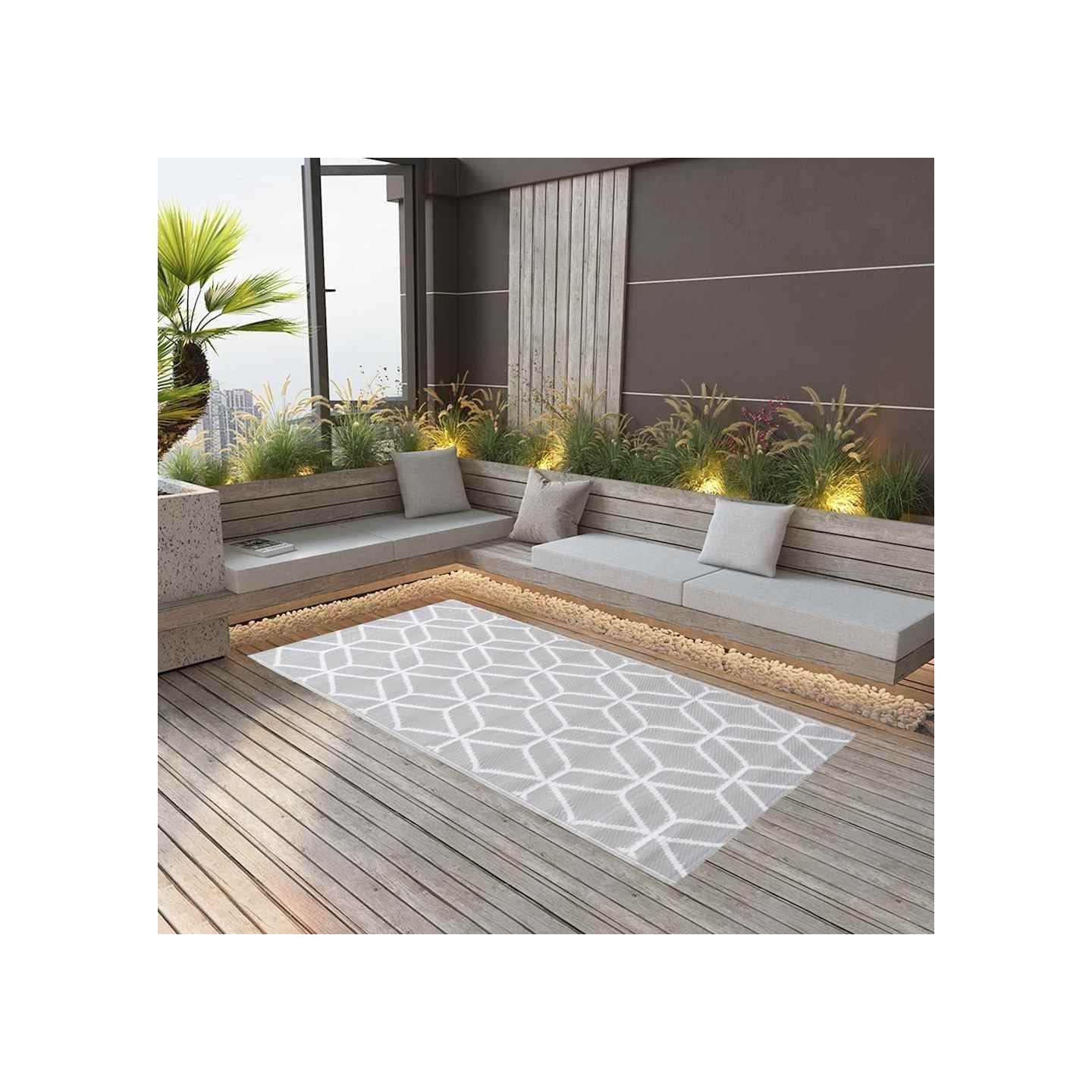 Tapis d'extérieur ARAKIL Gris 120x180 cm PP