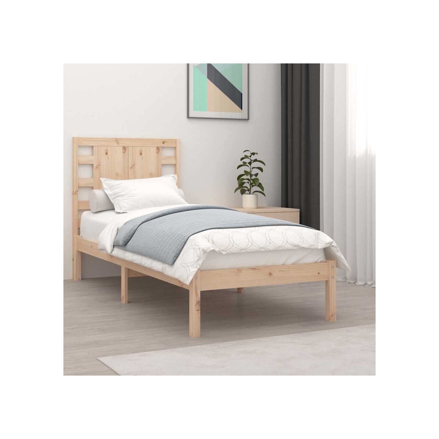 Cadre de lit sans matelas 90x190 cm bois massif