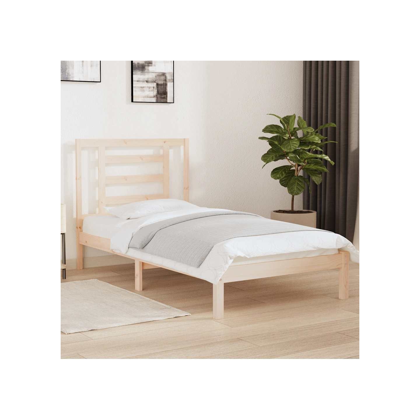 Cadre de lit sans matelas 90x200 cm bois de pin massif