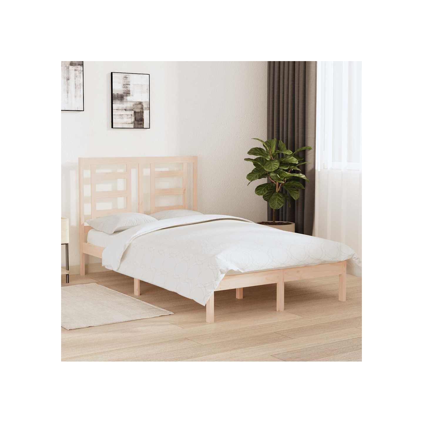 Cadre de lit sans matelas 120x190 cm bois massif