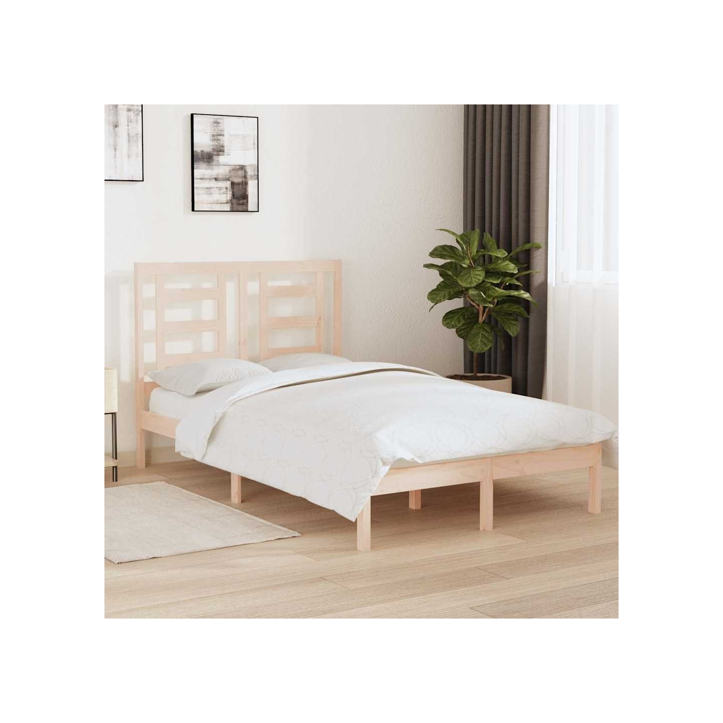 Cadre de lit sans matelas 120x200 cm bois de pin massif
