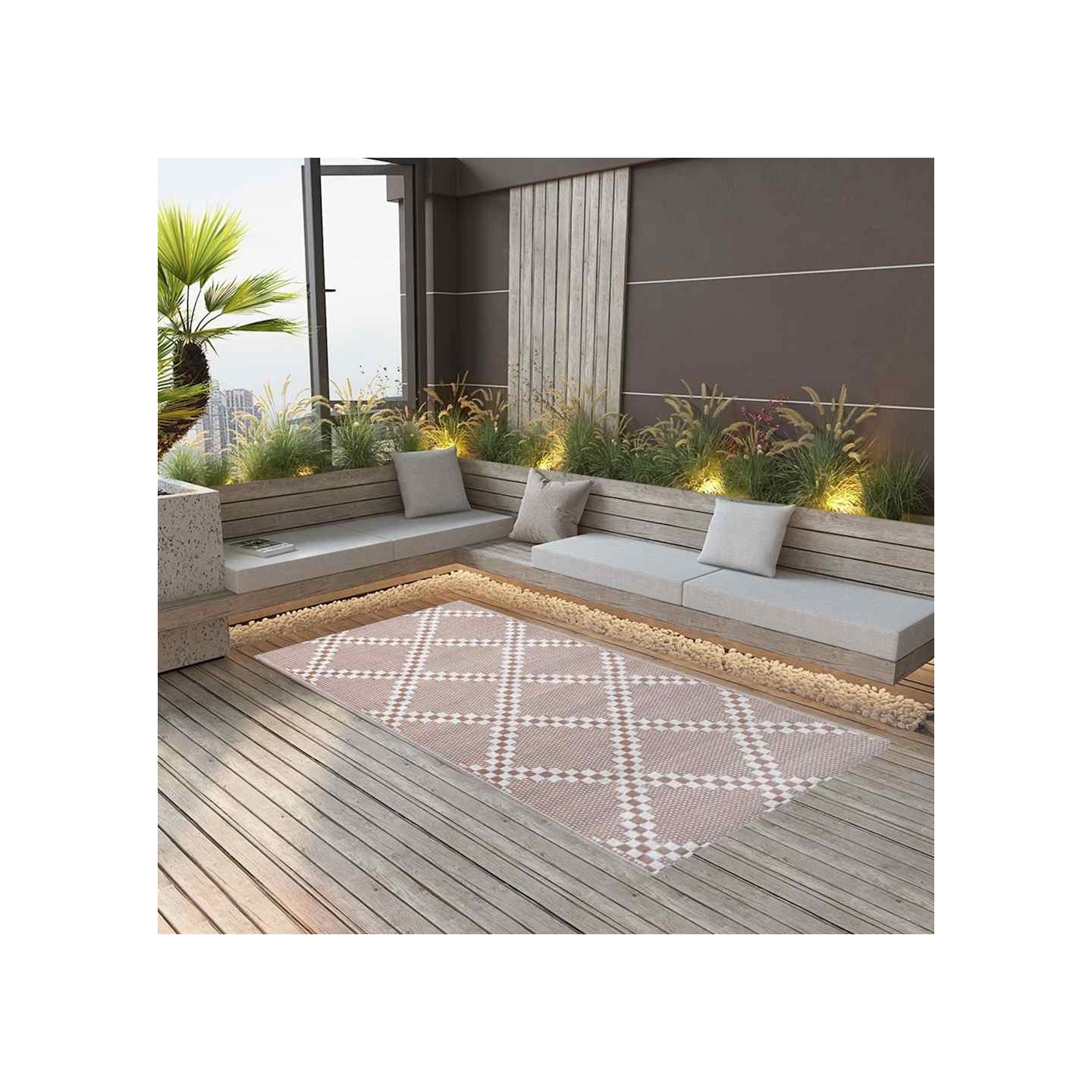 Tapis d'extérieur ARAKIL marron 120x180 cm PP
