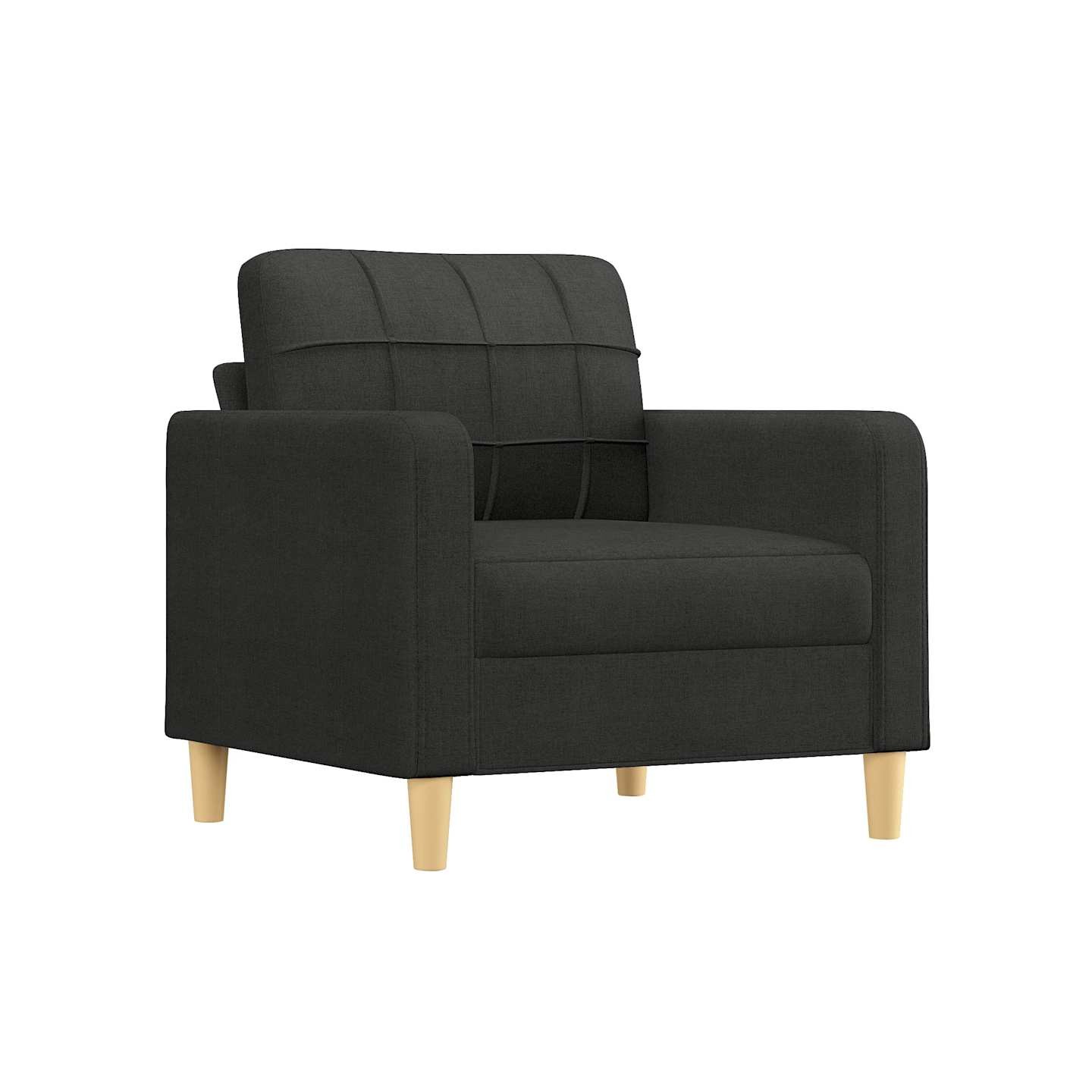 Fauteuil Noir 60 cm Tissu