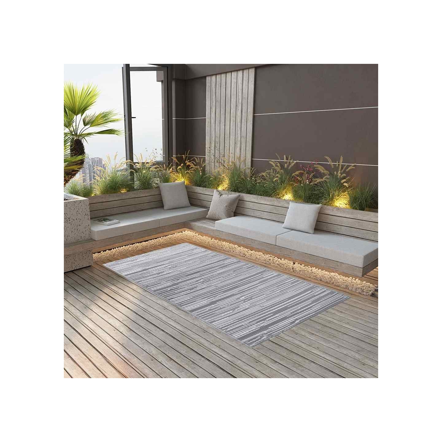 Tapis d'extérieur ARAKIL Gris 190x290 cm PP