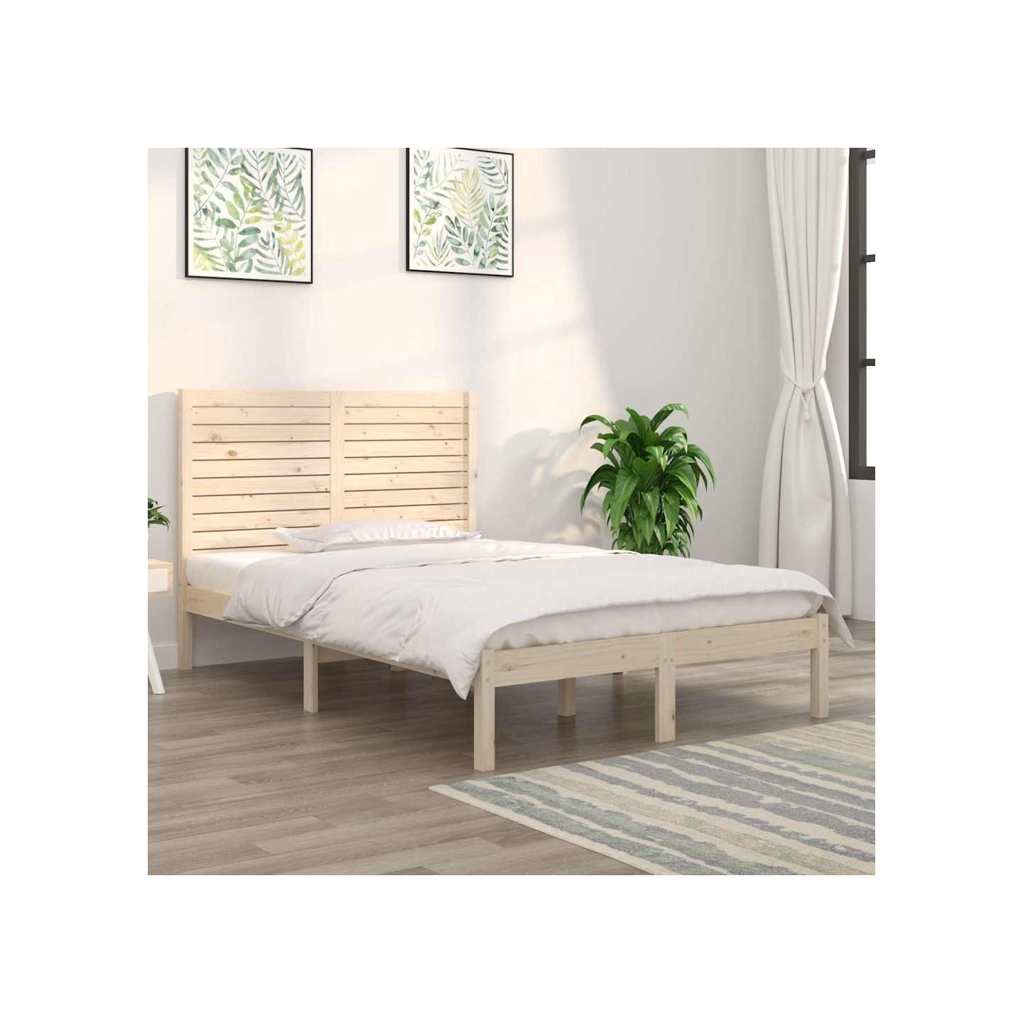 Cadre de lit sans matelas 120x190 cm bois massif