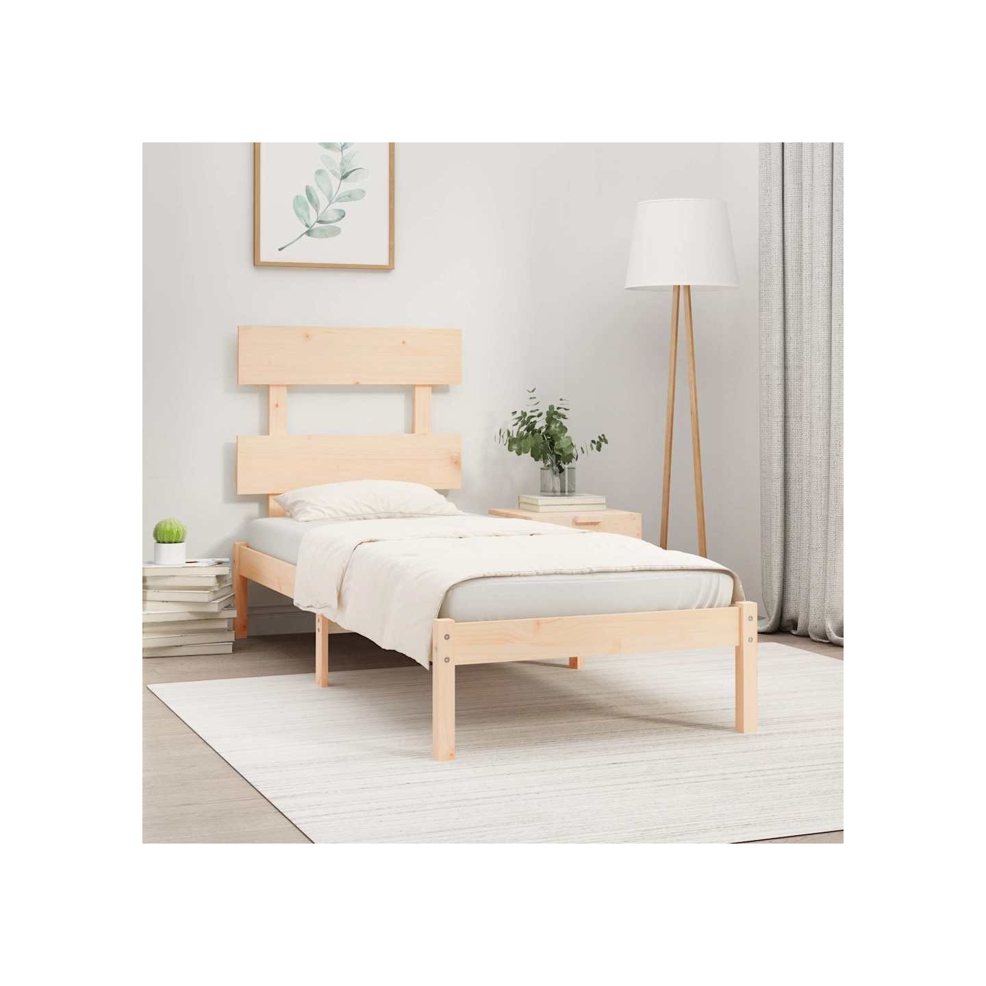 Cadre de lit sans matelas 90x190 cm bois massif