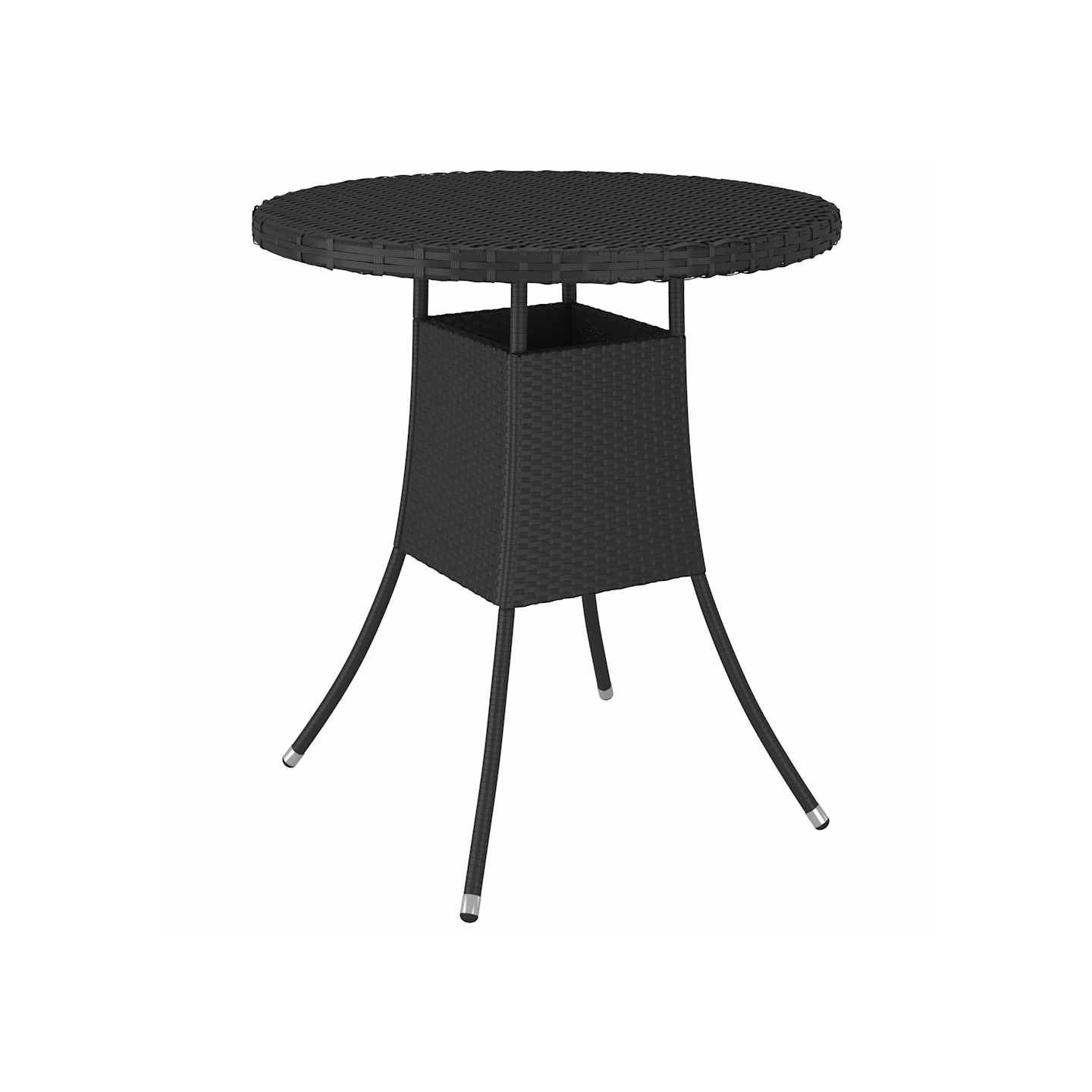 Table de jardin Noir 70x70x73 cm Résine tressée