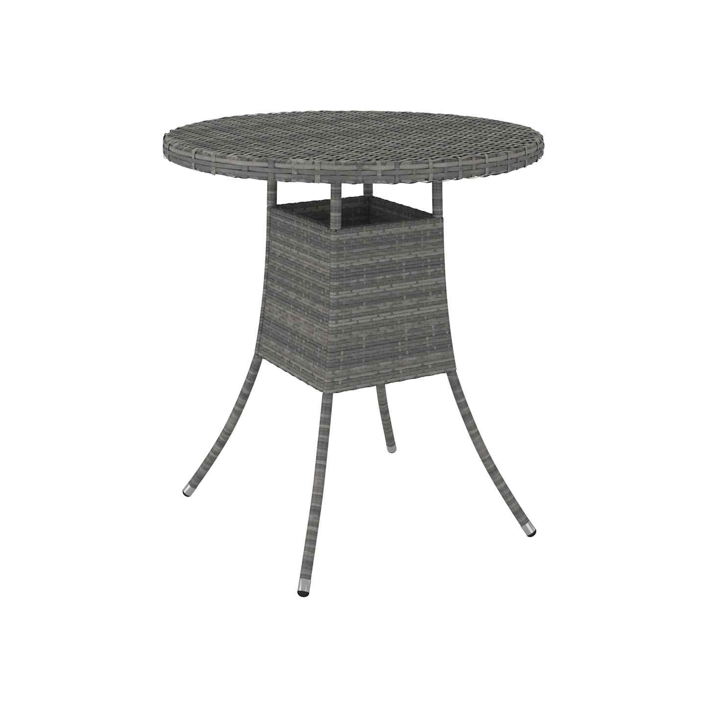 Table de jardin Gris 70x70x73 cm Résine tressée