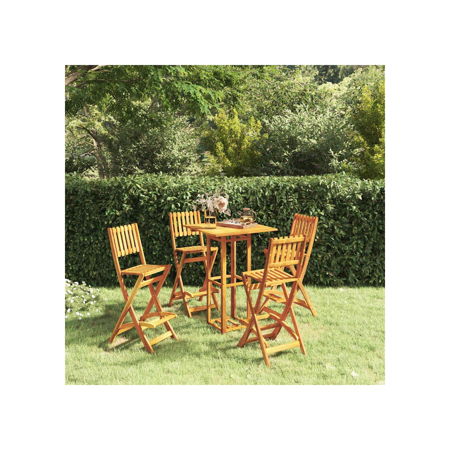 Ensemble de bar d'extérieur 5 pcs Bois d'acacia massif