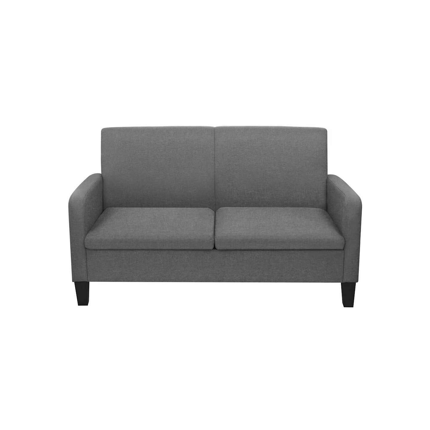 Canapé à 2 places 135x65x76 cm Gris foncé