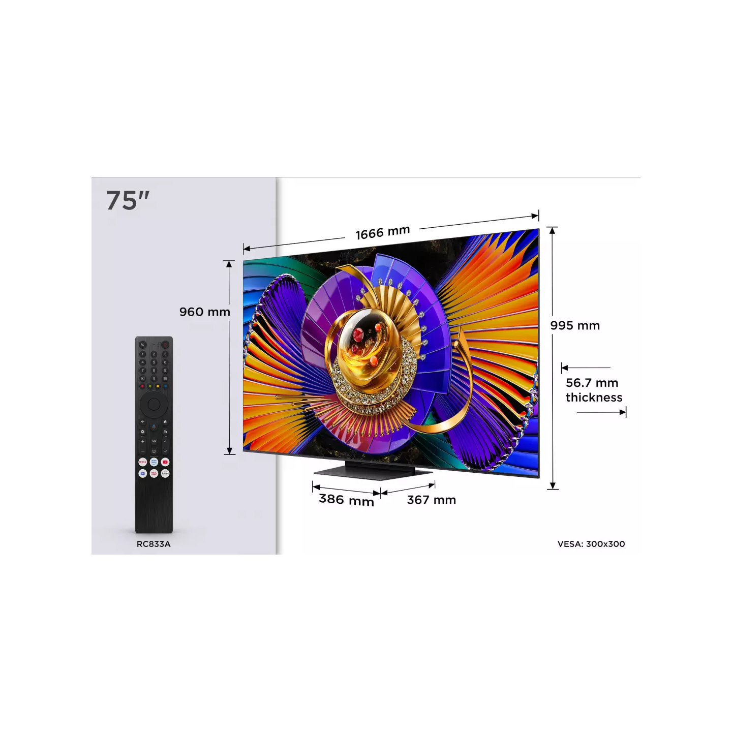 TV QLED TCL 75C79L 75" 4K SQD-Mini LED 144 Hz | Nimestore
