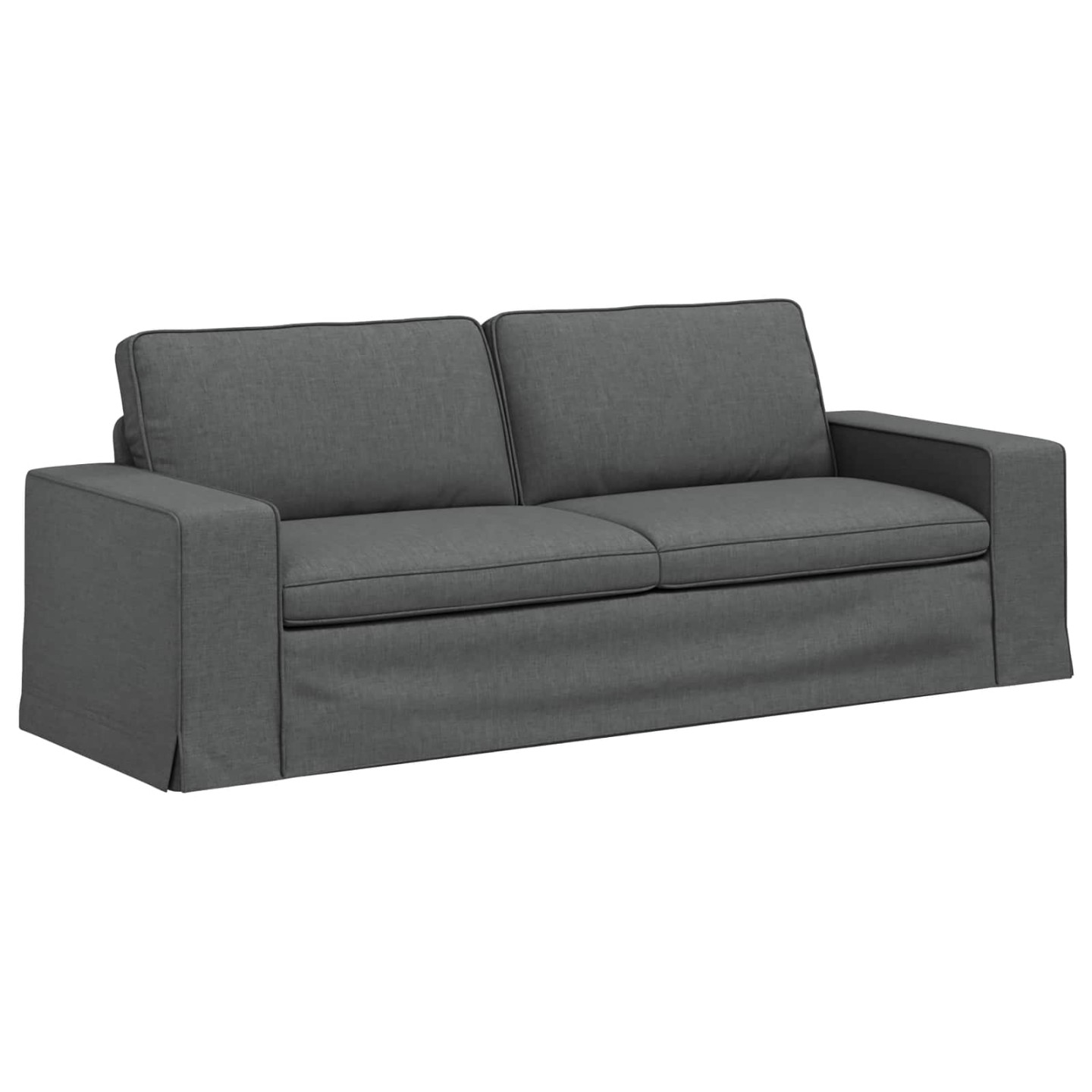 Canapé Gris foncé 222 x 80 x 82 cm tissu