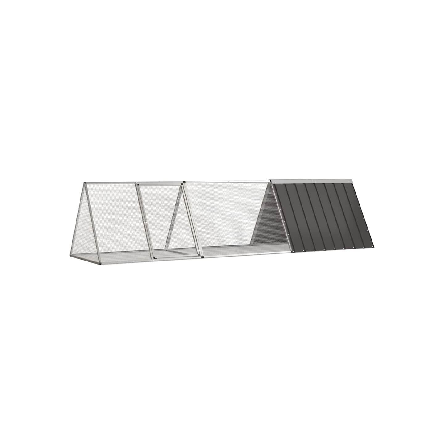 Cage à lapins Anthracite 302,5 x 80,5 x 71 cm Acier galvanisé