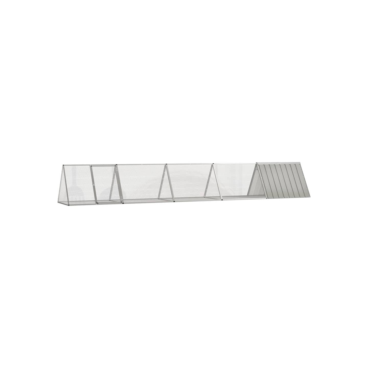 Cage pour lapin Gris 504,5x80,5x71 cm Acier galvanisé