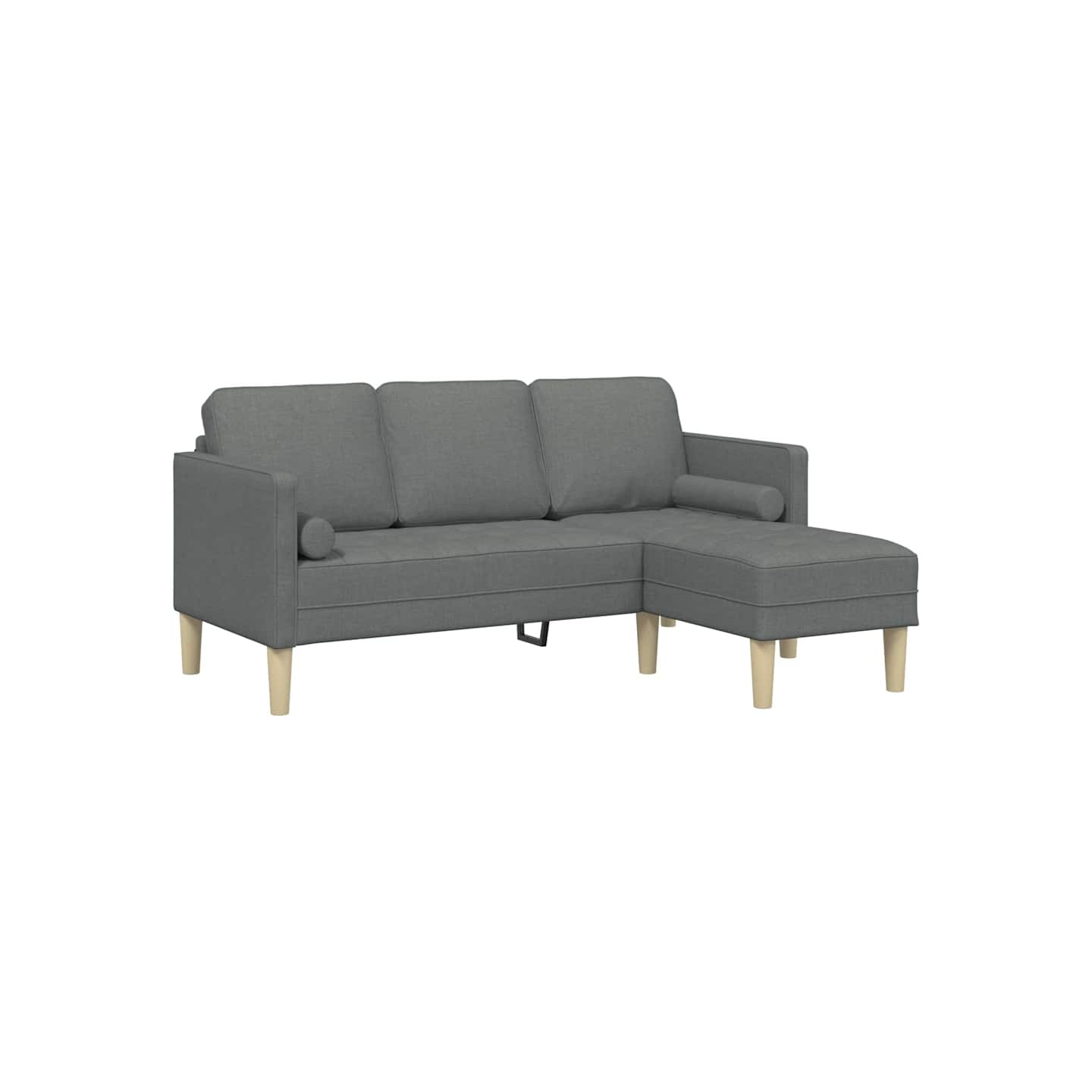 Ensemble de Canapés Gris foncé 173 x 131 x 67 cm Polyester