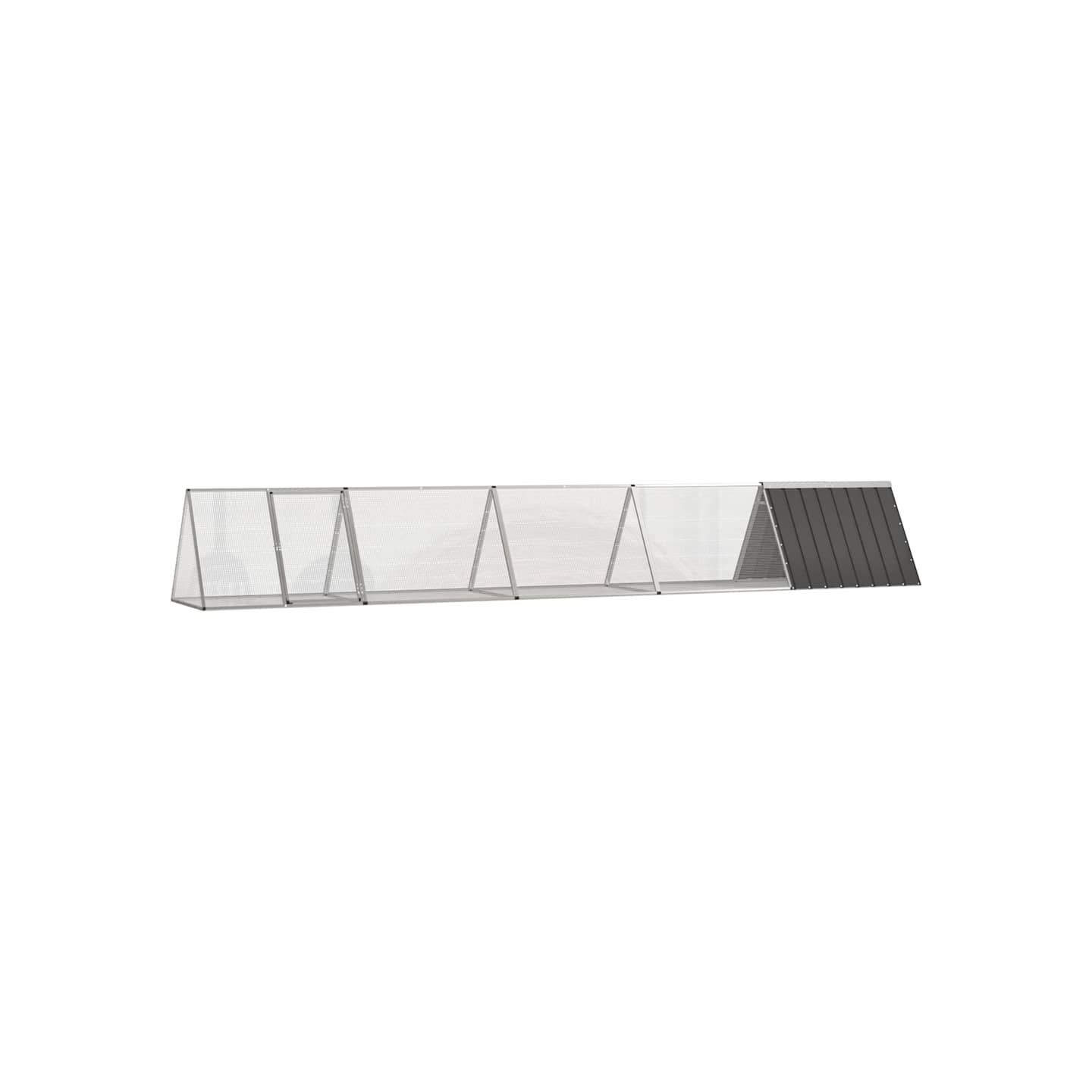 Clapier Anthracite 504,5x80,5x71 cm Acier galvanisé