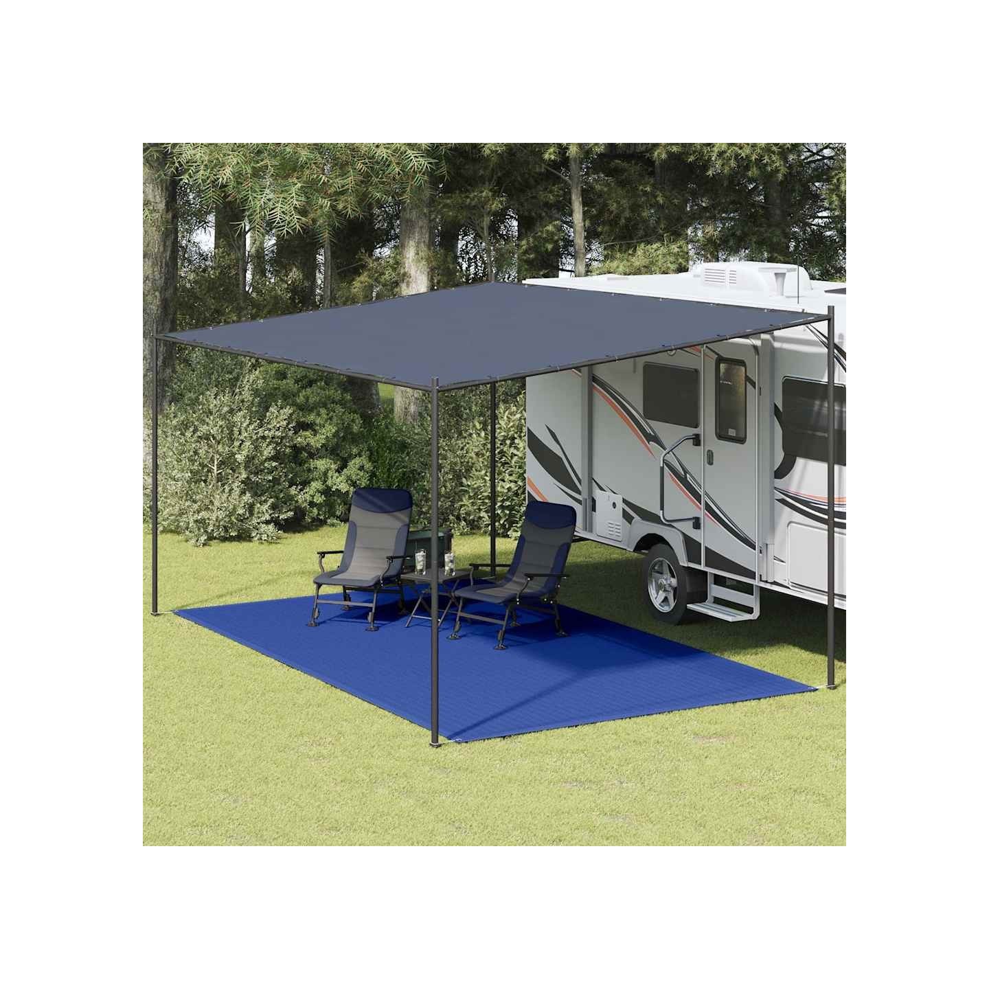 Tapis de tente 300x600 cm Bleu PEHD