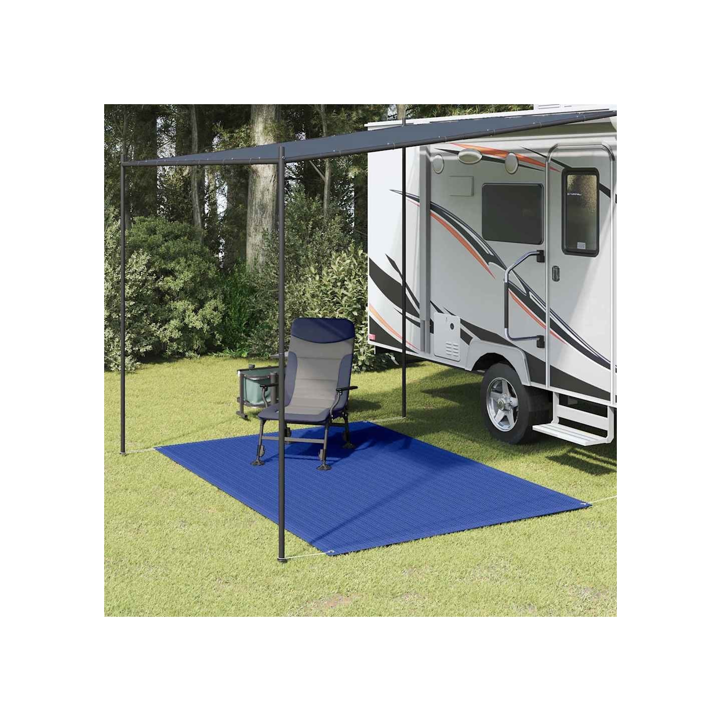 Tapis de tente 250x200 cm Bleu PEHD