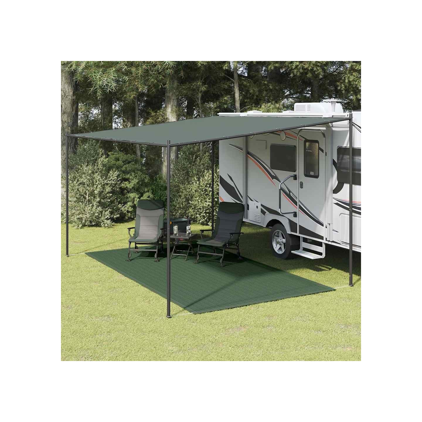 Tapis de tente 250x450 cm Vert foncé
