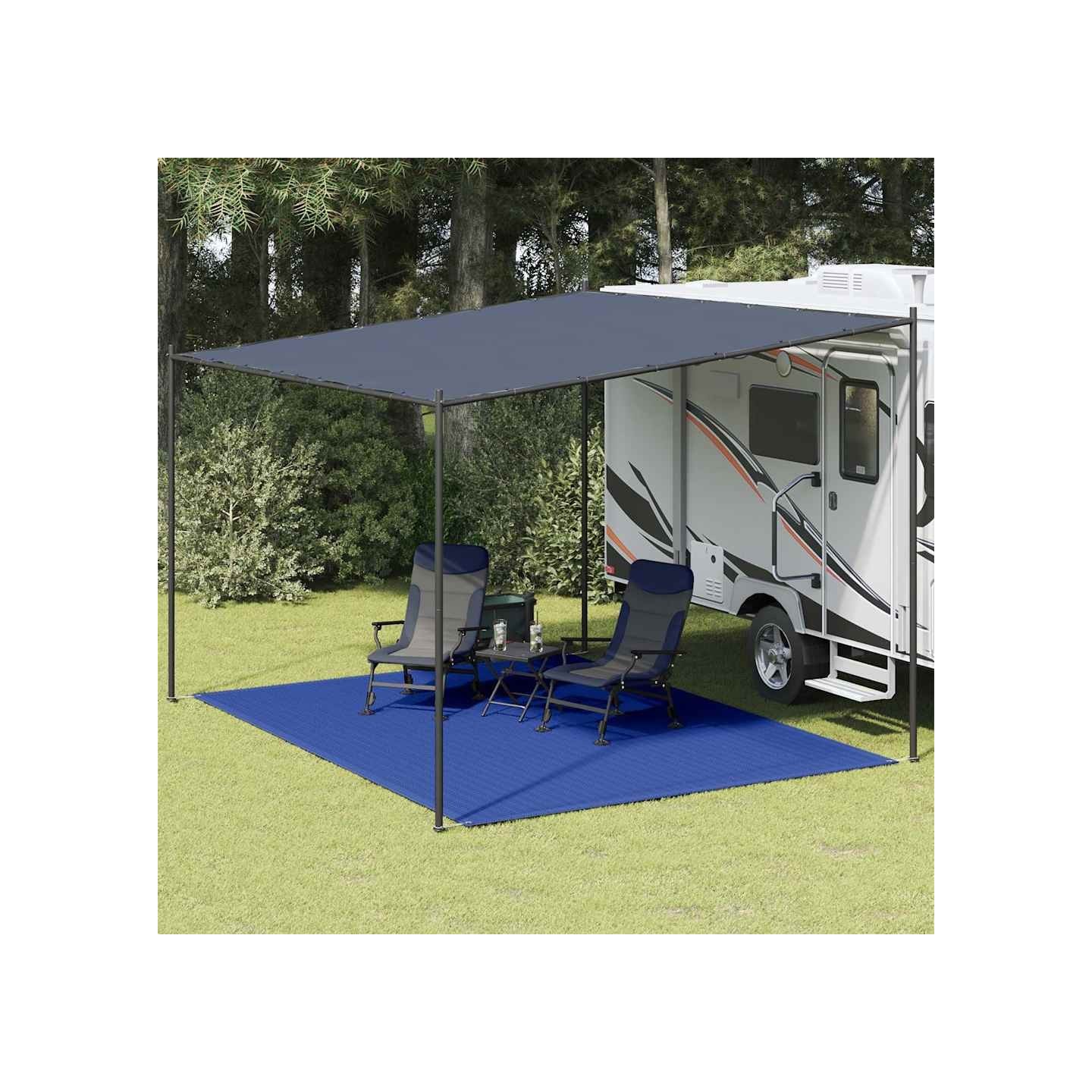 Tapis de tente 300x400 cm Bleu PEHD