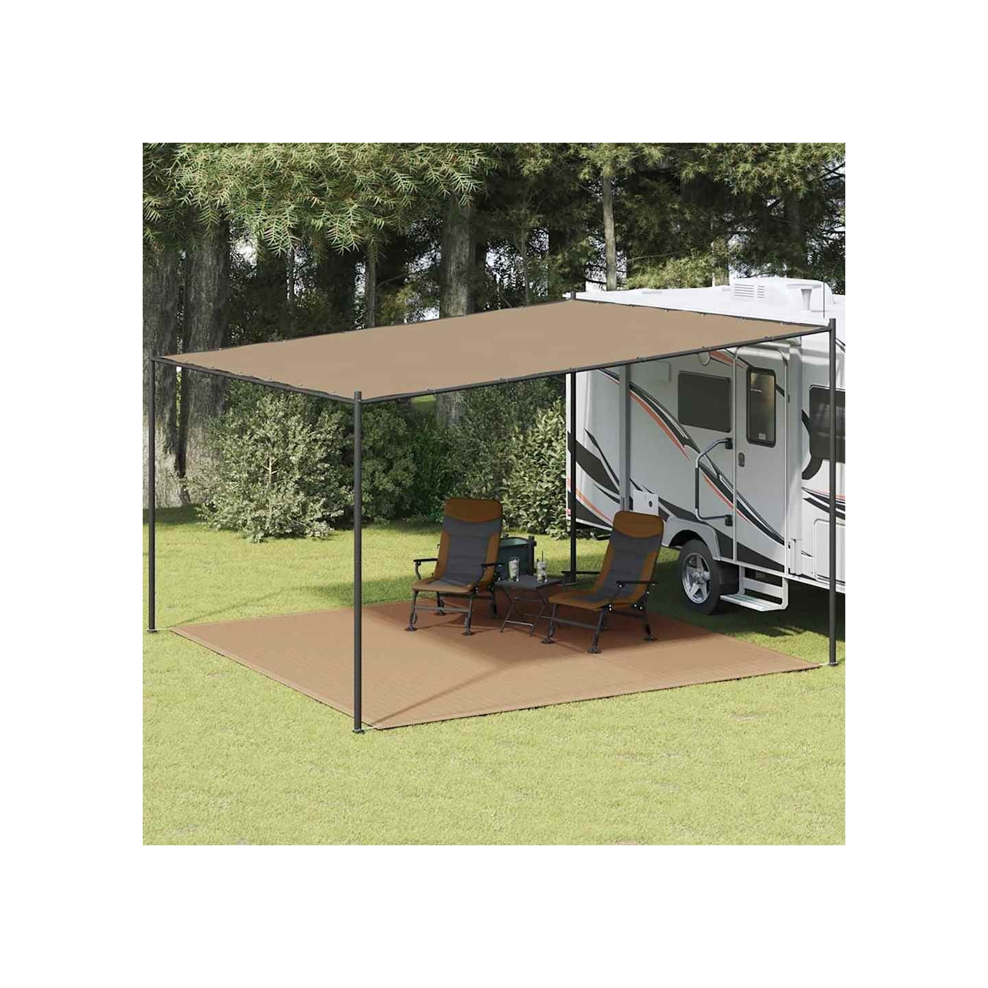 Tapis de tente 400x400 cm Taupe
