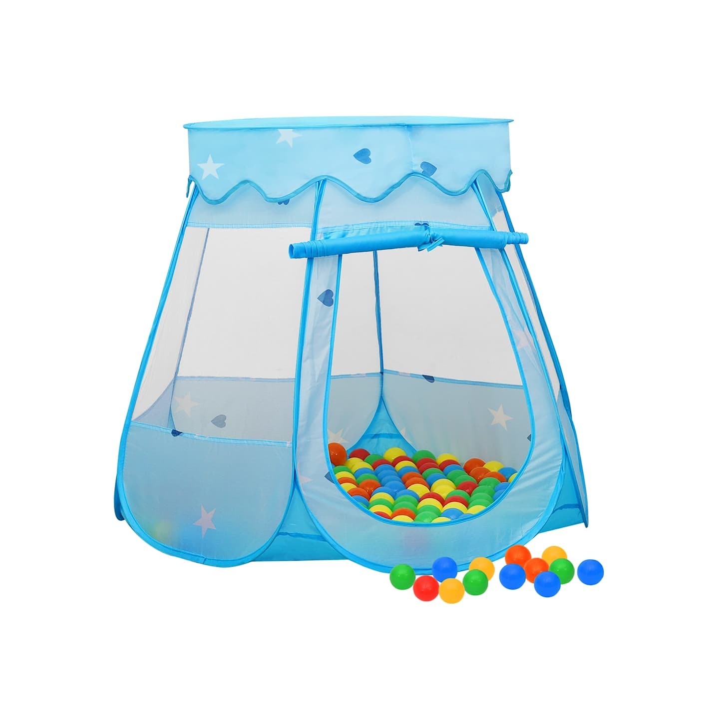 Tente de jeu pour enfants avec 250 balles Bleu 102x102x82 cm