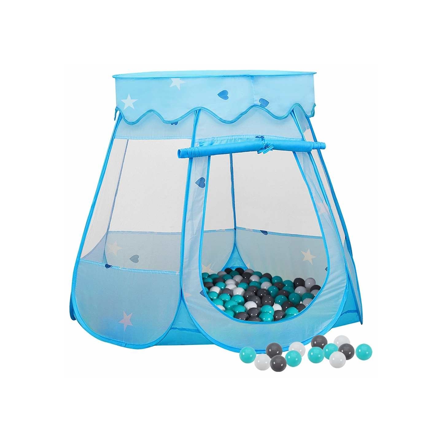 Tente de jeu pour enfants avec 250 balles Bleu 102x102x82 cm