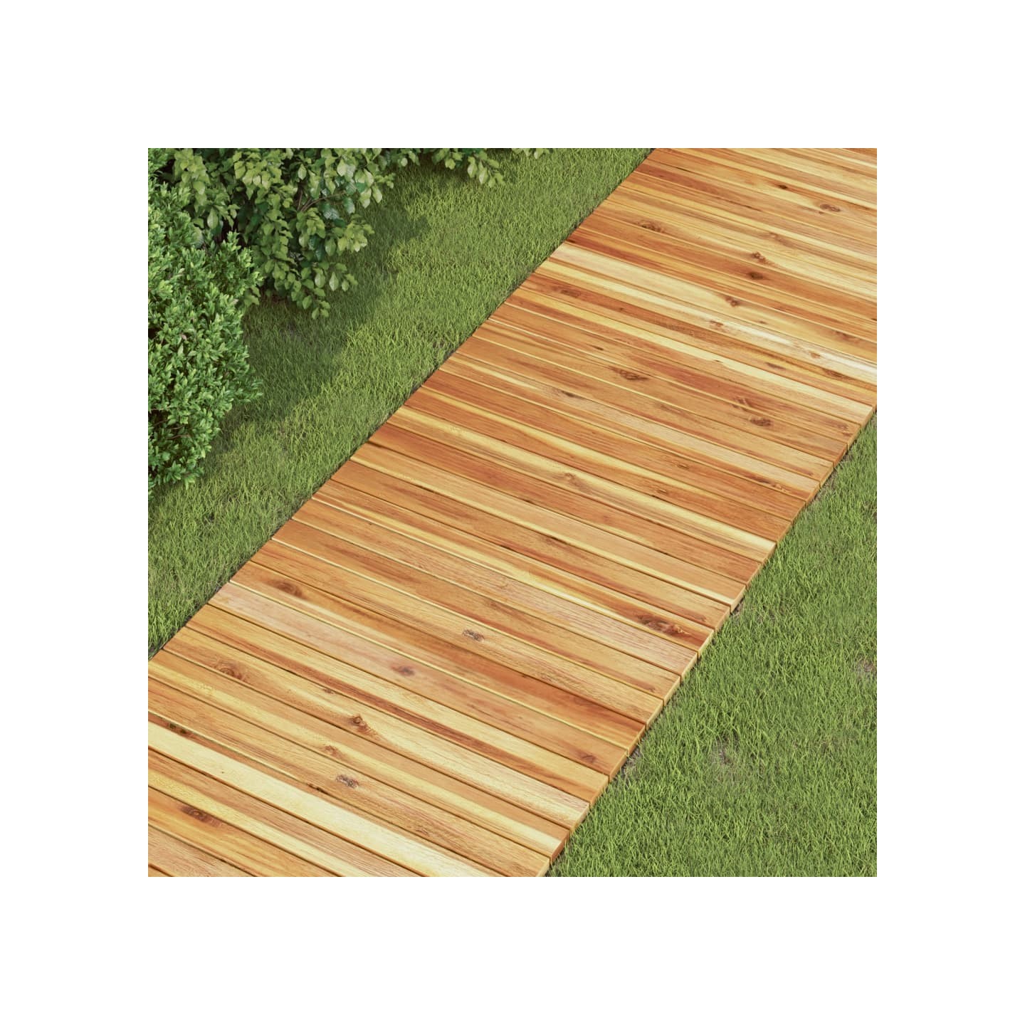 Allée de jardin 200x50 cm bois massif d'acacia