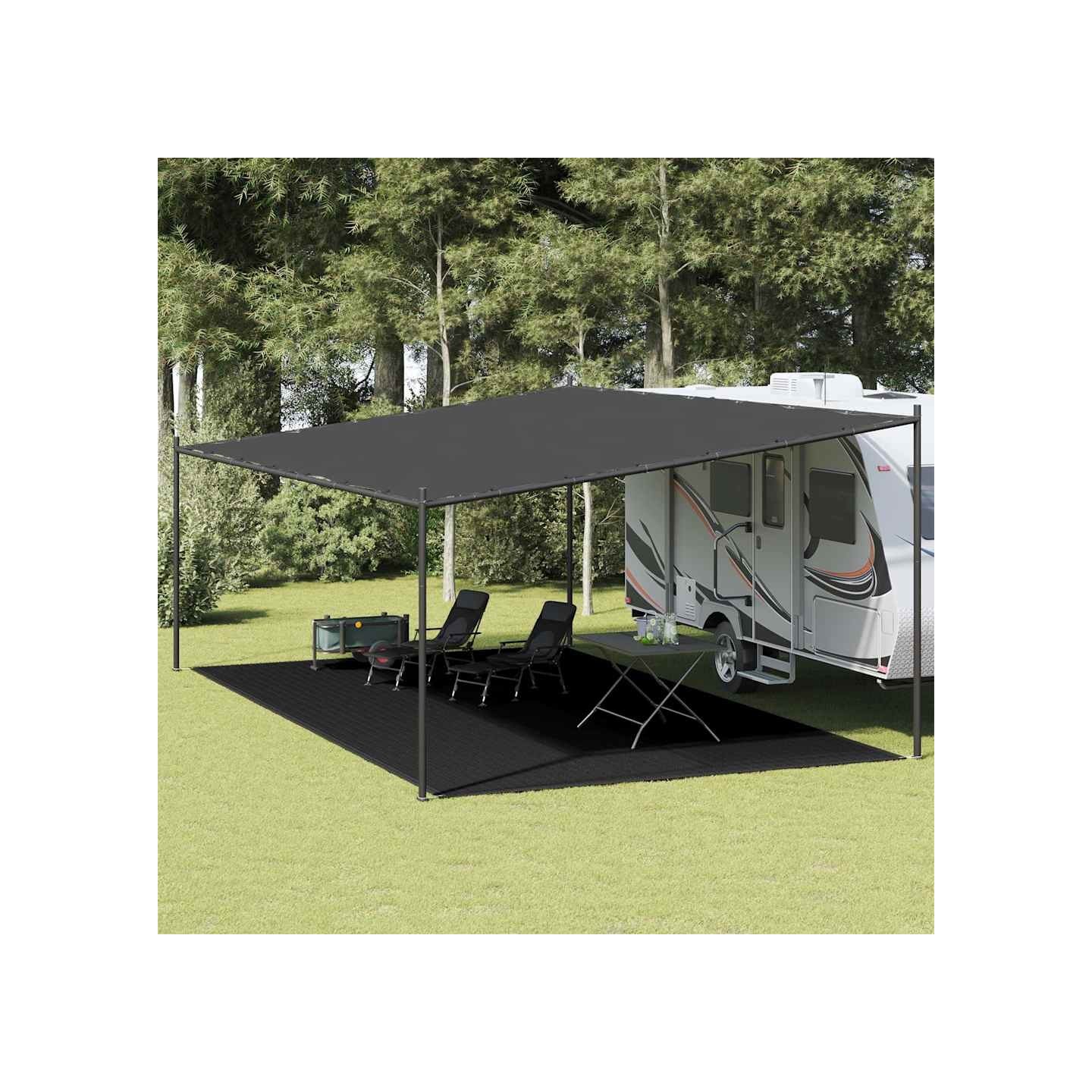 Tapis de tente 400x600 cm Noir