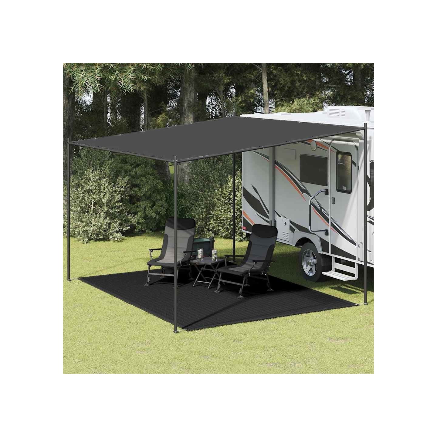 Tapis de tente 300x400 cm Noir