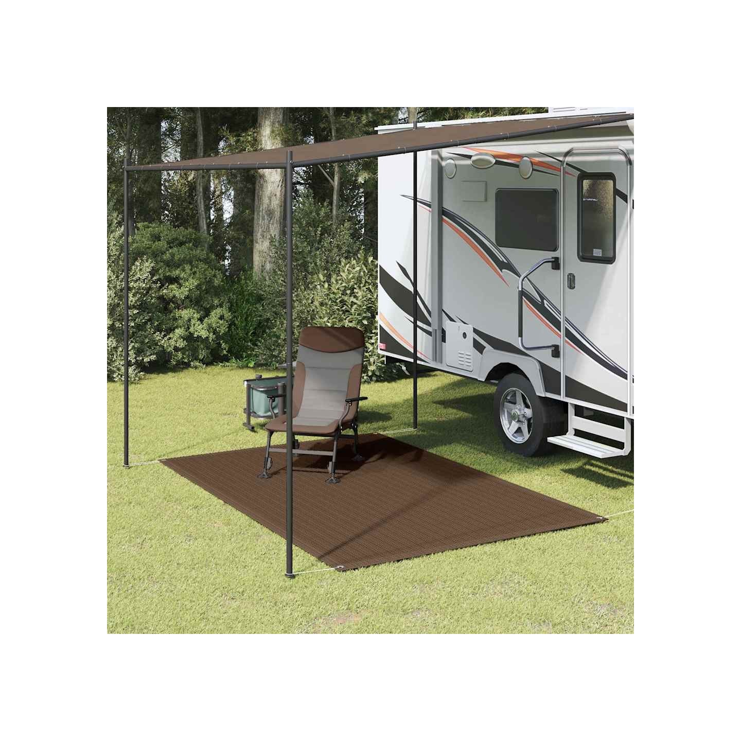 Tapis de tente 250x350 cm Marron